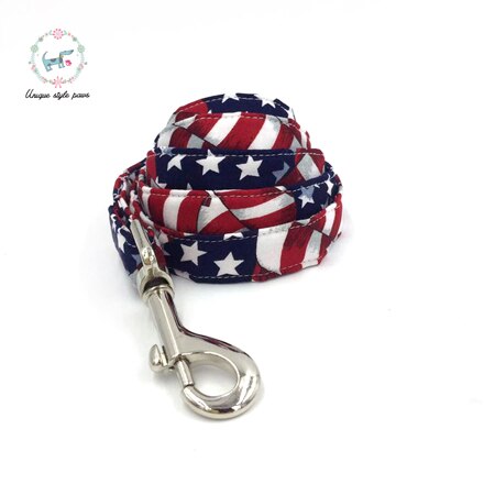 American Flag Bow Tie Dog Collar