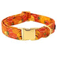 Orange Fall Dog Bow Tie Collar with Pumpkin Pattern