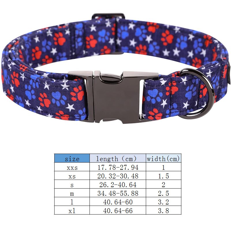 Fourth of July Dog Bow Tie Collars