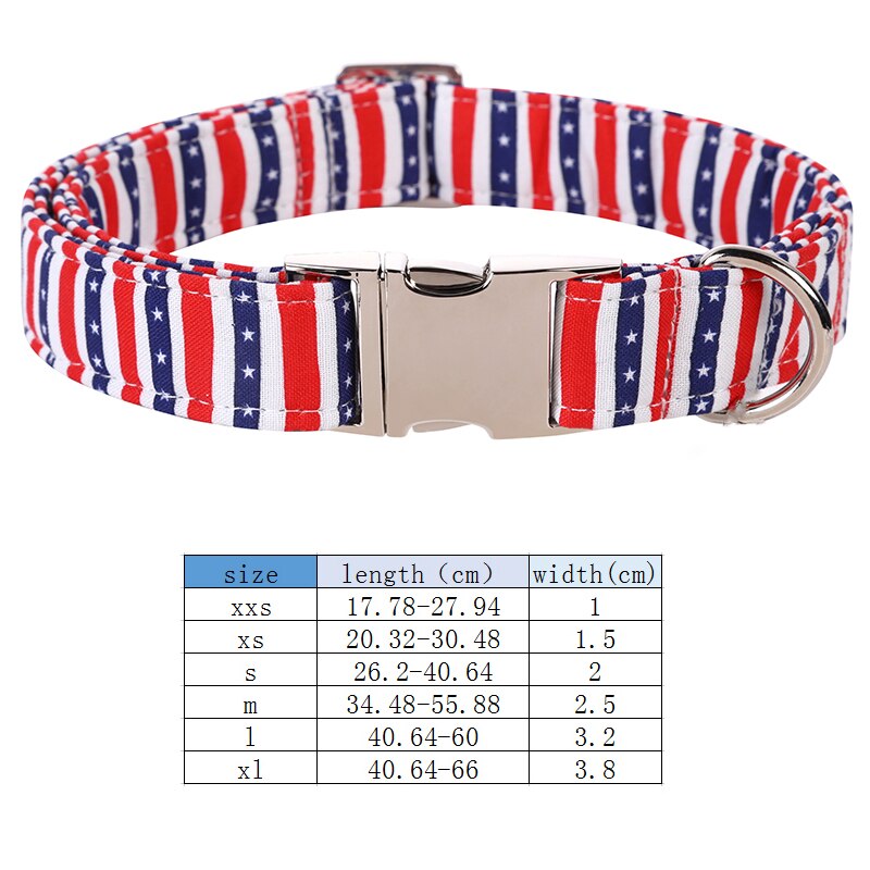 Fourth of July Dog Bow Tie Collars Pup Ties