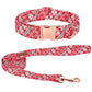 Red Snowflake Dog Collar with Bow Tie