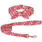 Red Snowflake Dog Collar with Bow Tie