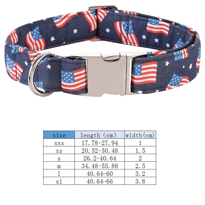 Fourth of July Dog Bow Tie Collars